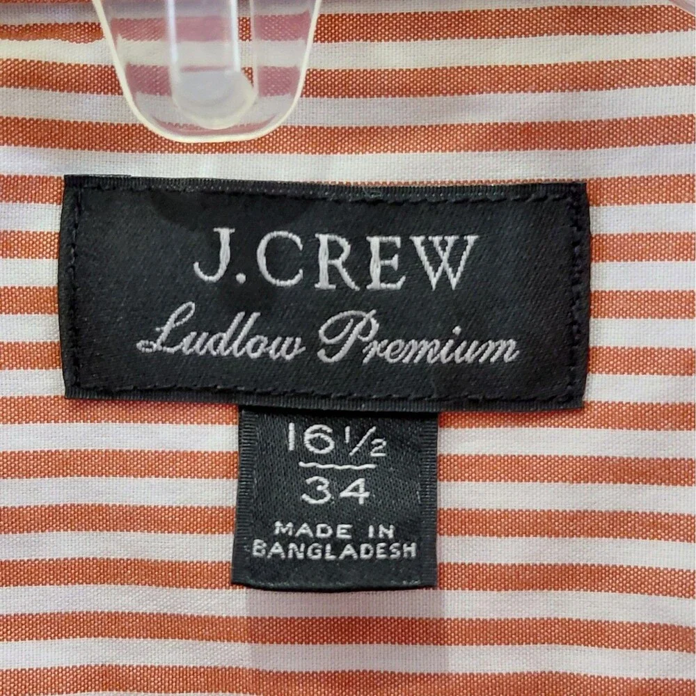 J Crew Ludlow Premium Slim Fit Dress Striped Shirt Men's 16.5/34 (Fit=16.5/32)